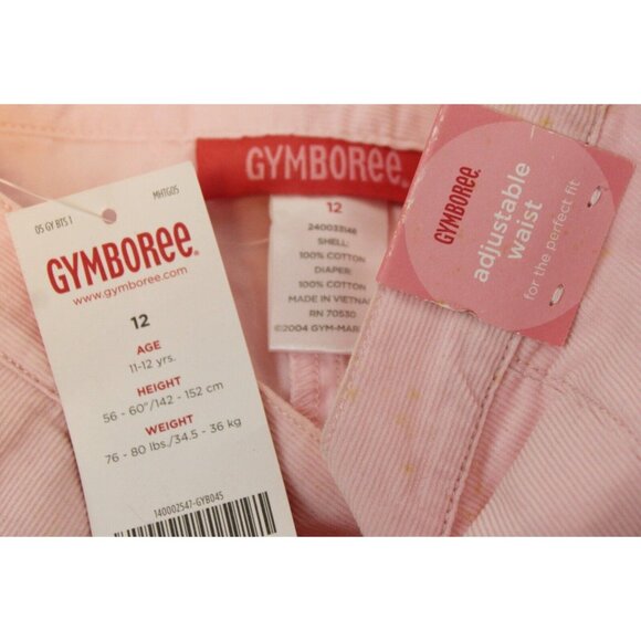 NWT 2005 Gymboree It's a Girl Thing Pink Corduroy Skort sz 10 12 Bow Pleats Cute - Picture 7 of 9